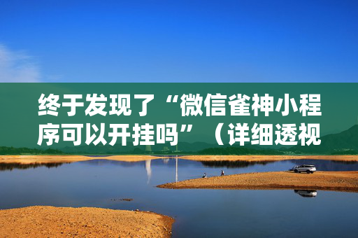 终于发现了“微信雀神小程序可以开挂吗”（详细透视教程）-哔哩哔哩