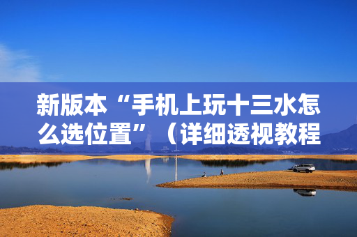 新版本“手机上玩十三水怎么选位置”（详细透视教程）-哔哩哔哩