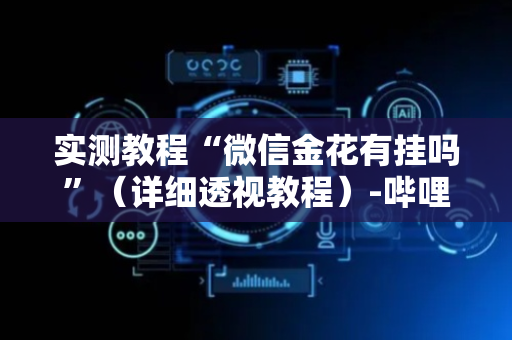 实测教程“微信金花有挂吗”（详细透视教程）-哔哩哔哩