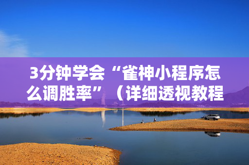 3分钟学会“雀神小程序怎么调胜率”（详细透视教程）-哔哩哔哩