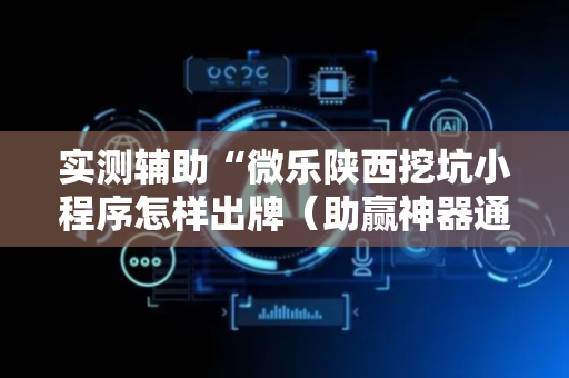 实测辅助“微乐陕西挖坑小程序怎样出牌（助赢神器通用版）