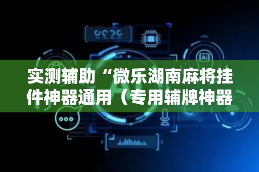 实测辅助“微乐湖南麻将挂件神器通用（专用辅牌神器免安装）