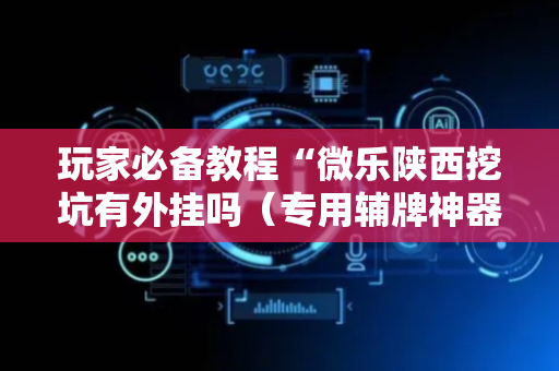 玩家必备教程“微乐陕西挖坑有外挂吗（专用辅牌神器免安装）