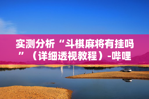 实测分析“斗棋麻将有挂吗”（详细透视教程）-哔哩哔哩