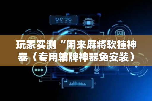 玩家实测“闲来麻将软挂神器（专用辅牌神器免安装）