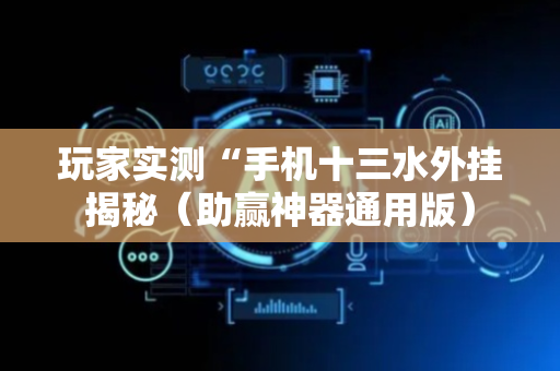 玩家实测“手机十三水外挂揭秘（助赢神器通用版）