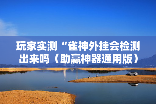 玩家实测“雀神外挂会检测出来吗（助赢神器通用版）