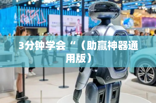 3分钟学会“（助赢神器通用版）