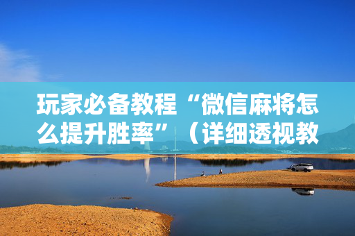 玩家必备教程“微信麻将怎么提升胜率”（详细透视教程）-哔哩哔哩