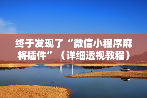 终于发现了“微信小程序麻将插件”（详细透视教程）-哔哩哔哩