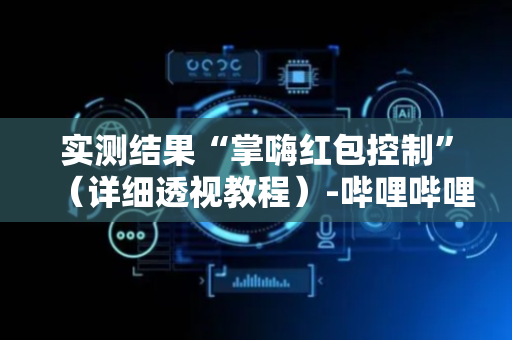 实测结果“掌嗨红包控制”（详细透视教程）-哔哩哔哩