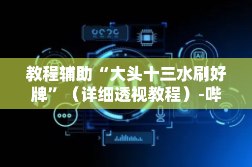 教程辅助“大头十三水刷好牌”（详细透视教程）-哔哩哔哩