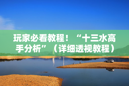 玩家必看教程！“十三水高手分析”（详细透视教程）-哔哩哔哩
