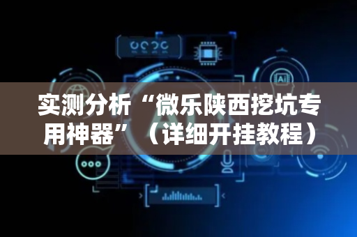 实测分析“微乐陕西挖坑专用神器”（详细开挂教程）-哔哩哔哩
