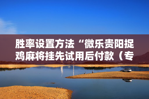 胜率设置方法“微乐贵阳捉鸡麻将挂先试用后付款（专用辅牌神器免安装）