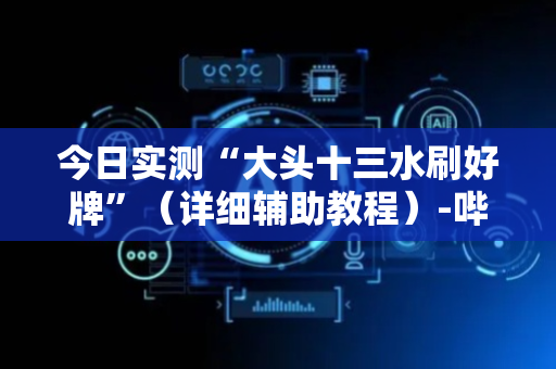 今日实测“大头十三水刷好牌”（详细辅助教程）-哔哩哔哩