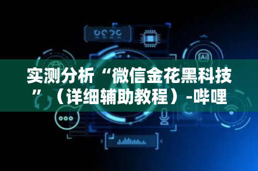 实测分析“微信金花黑科技”（详细辅助教程）-哔哩哔哩