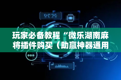 玩家必备教程“微乐湖南麻将插件购买（助赢神器通用版）