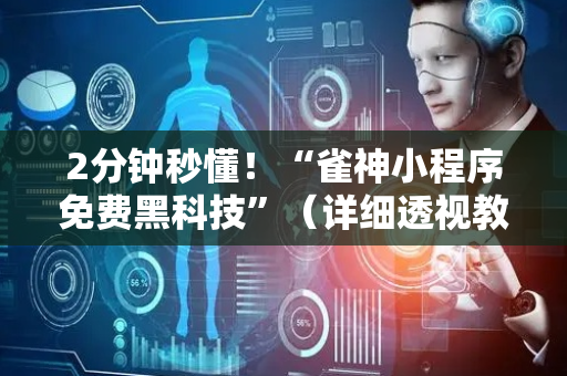 2分钟秒懂！“雀神小程序免费黑科技”（详细透视教程）-哔哩哔哩