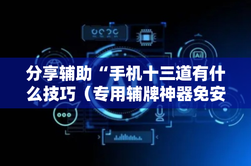 分享辅助“手机十三道有什么技巧（专用辅牌神器免安装）