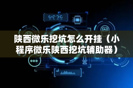 陕西微乐挖坑怎么开挂（小程序微乐陕西挖坑辅助器）