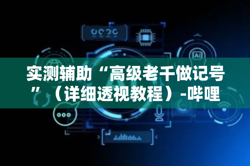 实测辅助“高级老千做记号”（详细透视教程）-哔哩哔哩