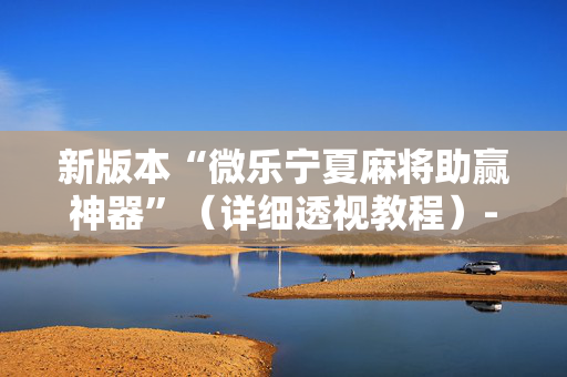 新版本“微乐宁夏麻将助赢神器”（详细透视教程）-哔哩哔哩