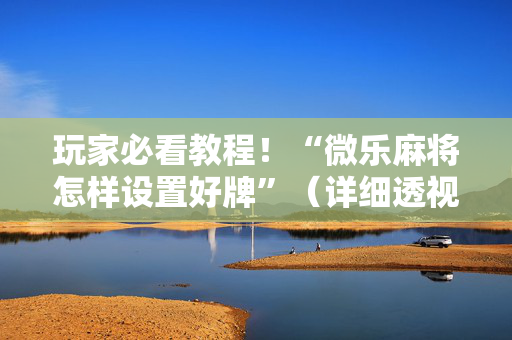 玩家必看教程！“微乐麻将怎样设置好牌”（详细透视教程）-哔哩哔哩