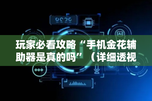 玩家必看攻略“手机金花辅助器是真的吗”（详细透视教程）-哔哩哔哩