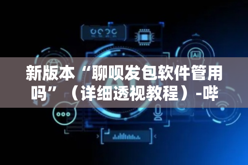 新版本“聊呗发包软件管用吗”（详细透视教程）-哔哩哔哩