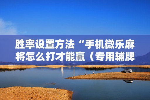 胜率设置方法“手机微乐麻将怎么打才能赢（专用辅牌神器免安装）