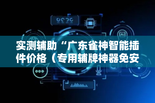 实测辅助“广东雀神智能插件价格（专用辅牌神器免安装）