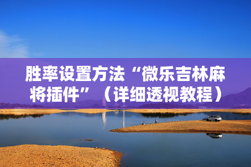 胜率设置方法“微乐吉林麻将插件”（详细透视教程）-哔哩哔哩