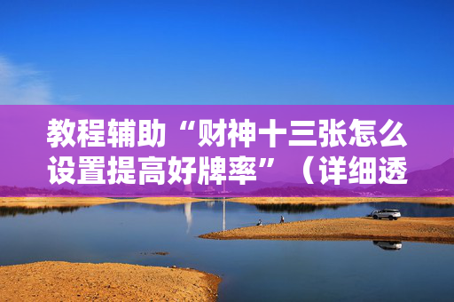 教程辅助“财神十三张怎么设置提高好牌率”（详细透视教程）-哔哩哔哩
