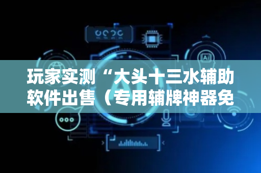 玩家实测“大头十三水辅助软件出售（专用辅牌神器免安装）