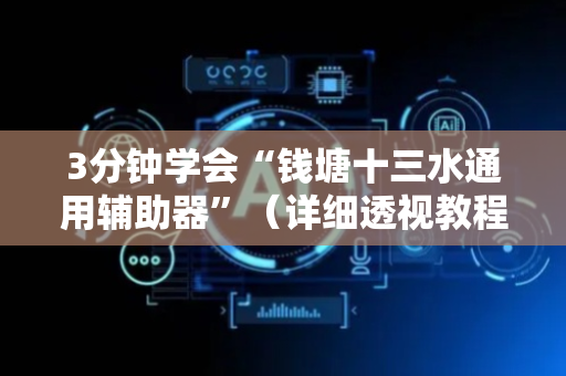 3分钟学会“钱塘十三水通用辅助器”（详细透视教程）-哔哩哔哩