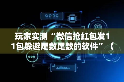 玩家实测“微信抢红包发11包躲避尾数尾数的软件”（详细透视教程）-哔哩哔哩