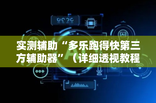 实测辅助“多乐跑得快第三方辅助器”（详细透视教程）-哔哩哔哩