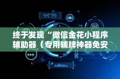 终于发现“微信金花小程序辅助器（专用辅牌神器免安装）