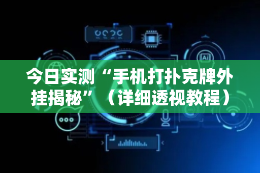今日实测“手机打扑克牌外挂揭秘”（详细透视教程）-哔哩哔哩
