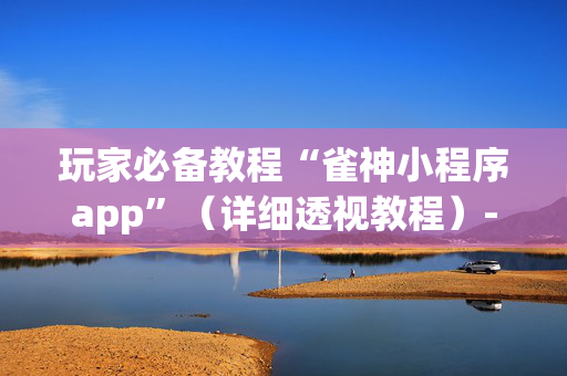 玩家必备教程“雀神小程序app”（详细透视教程）-哔哩哔哩