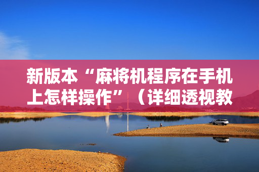 新版本“麻将机程序在手机上怎样操作”（详细透视教程）-哔哩哔哩