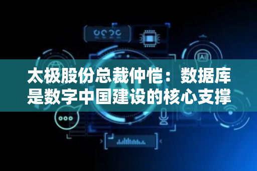 太极股份总裁仲恺：数据库是数字中国建设的核心支撑