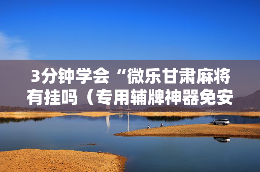3分钟学会“微乐甘肃麻将有挂吗（专用辅牌神器免安装）