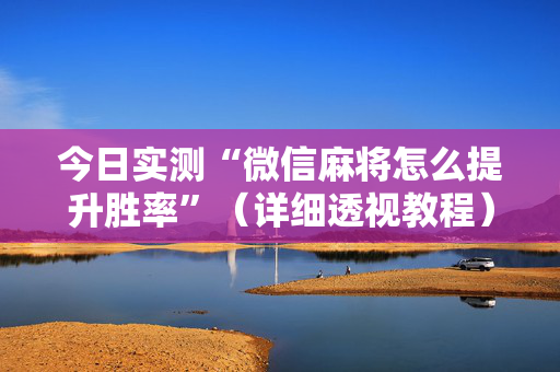 今日实测“微信麻将怎么提升胜率”（详细透视教程）-哔哩哔哩