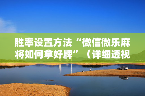 胜率设置方法“微信微乐麻将如何拿好牌”（详细透视教程）-哔哩哔哩