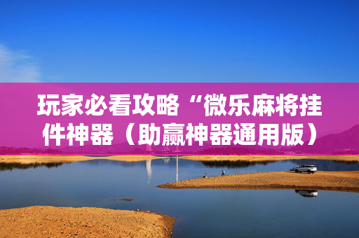 玩家必看攻略“微乐麻将挂件神器（助赢神器通用版）