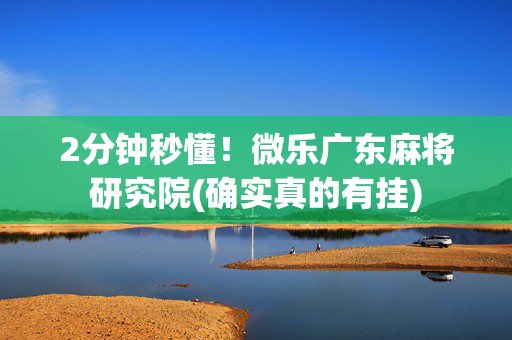 2分钟秒懂！微乐广东麻将研究院(确实真的有挂)