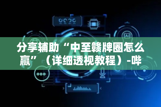分享辅助“中至赣牌圈怎么赢”（详细透视教程）-哔哩哔哩