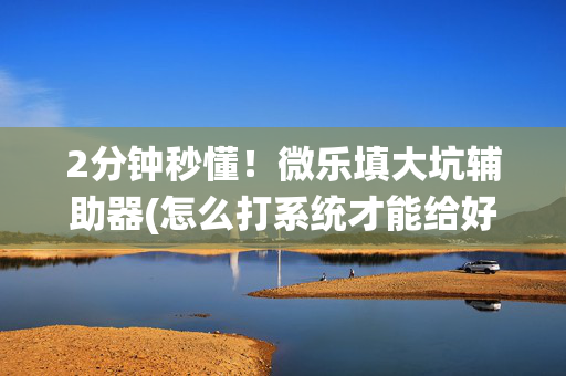 2分钟秒懂！微乐填大坑辅助器(怎么打系统才能给好牌)